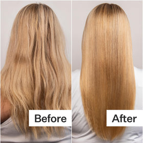 ACT+ ACRE rinsed hair showing silky, detangled result and improved shine