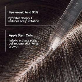 ACT+ ACRE apple stem cell visual with fruit to show botanical support for follicles