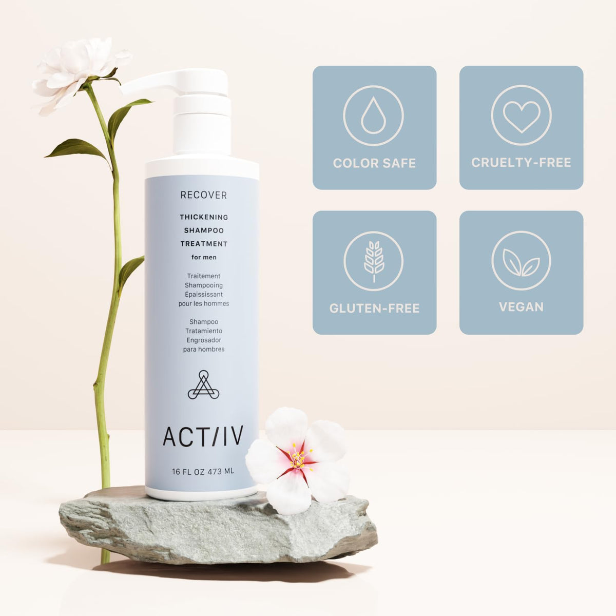 ACTIIV botanical ingredients displayed to emphasize plant-based formulation