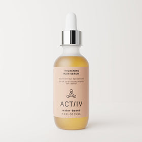 ACTIIV pump dispensing serum demonstrating controlled application and minimal waste