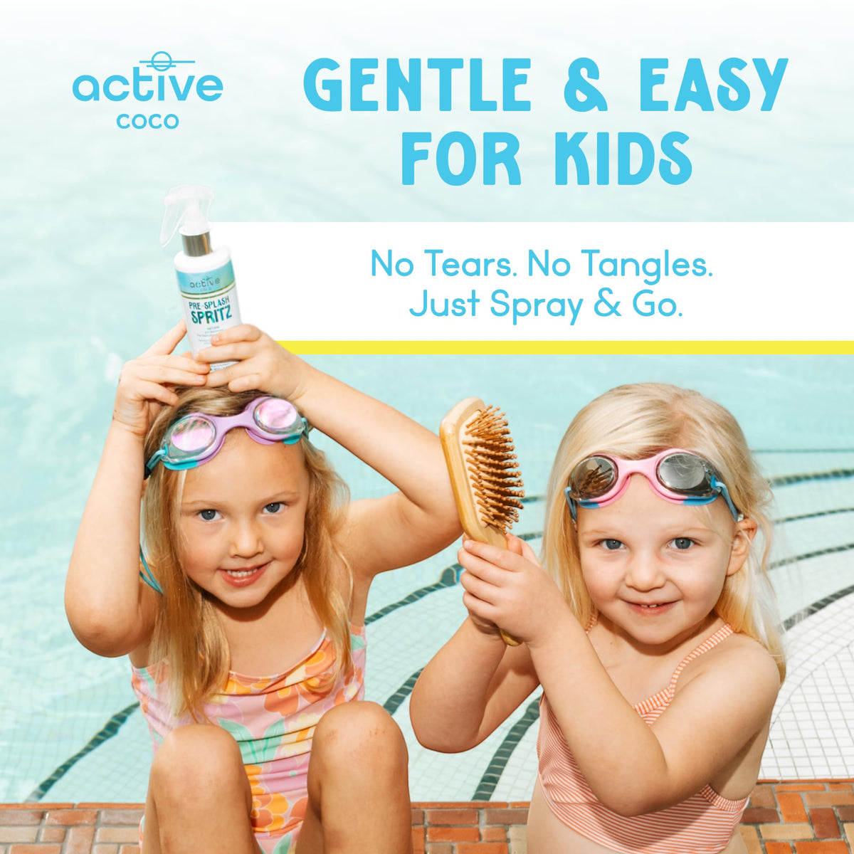 Active COCO in use by swimmer at poolside, supports active routines