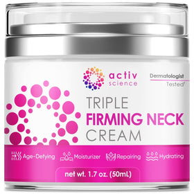 ACTIVSCIENCE neck cream jar front view showing packaging and benefit hydration