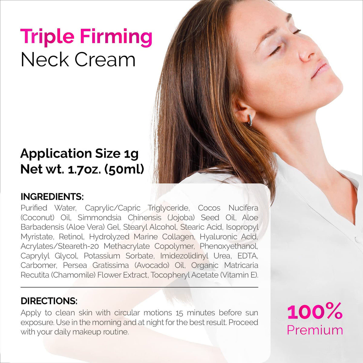 ACTIVSCIENCE neck cream size comparison beside common objects for scale