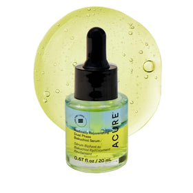 Acure front packaging of bakuchiol serum shows bottle and label, promotes plant-based benefits