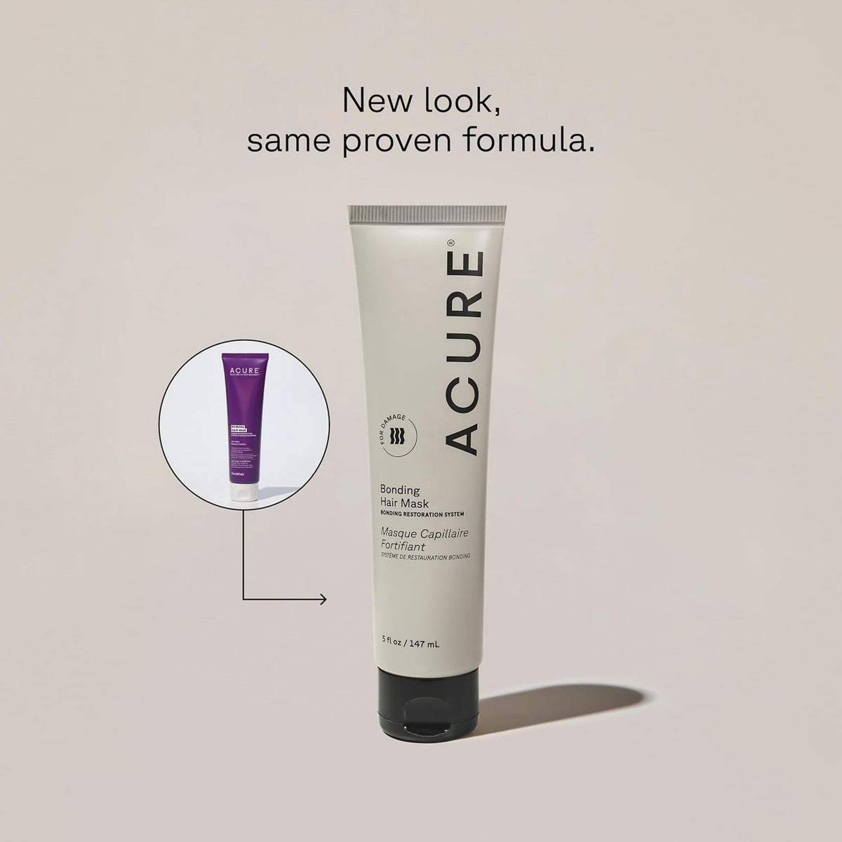 Acure Bonding Hair Mask creamy texture close-up illustrating nourishment and smooth spreadability