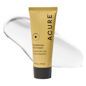 Acure front packaging showing brightening day cream and clear label benefits