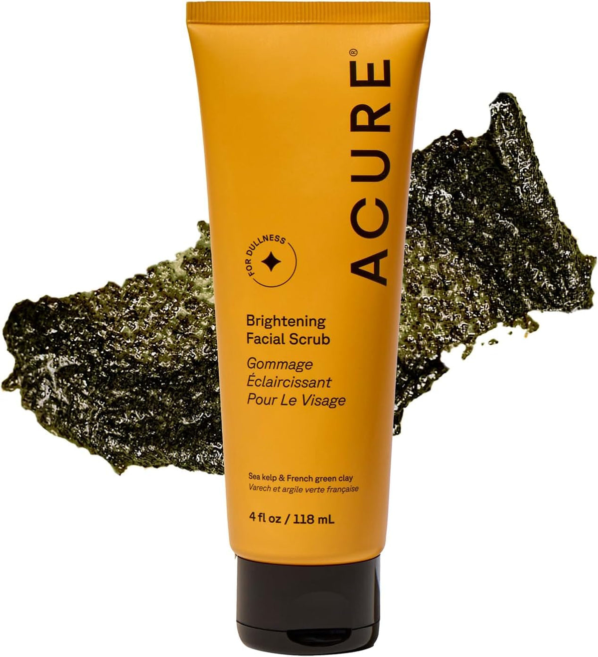 Acure front packaging showing product and clear benefit of brightening