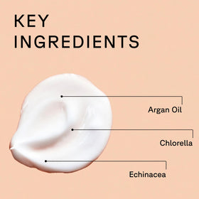 Acure dispensed on fingertip demonstrating absorption and spreadability