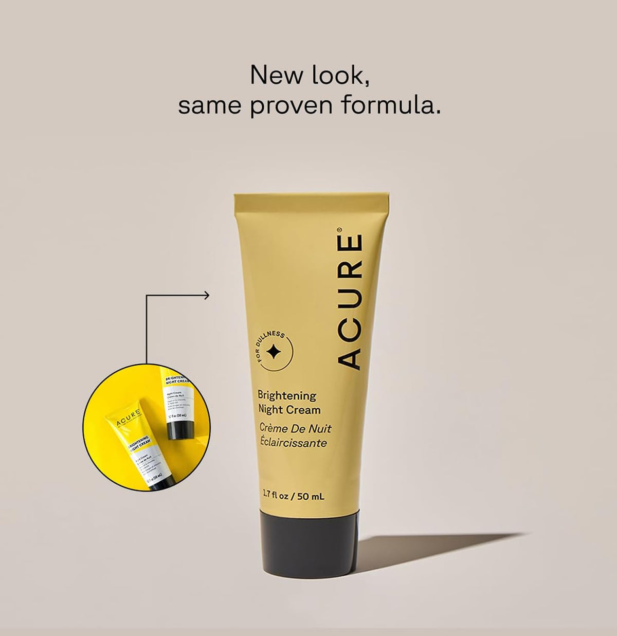 Acure cream texture close-up highlighting lightweight hydrating finish