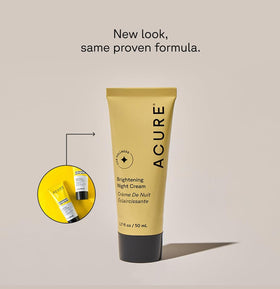 Acure cream texture close-up highlighting lightweight hydrating finish
