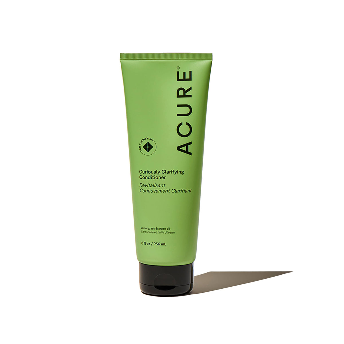 Acure bottle front view showing label and benefit of residue removal