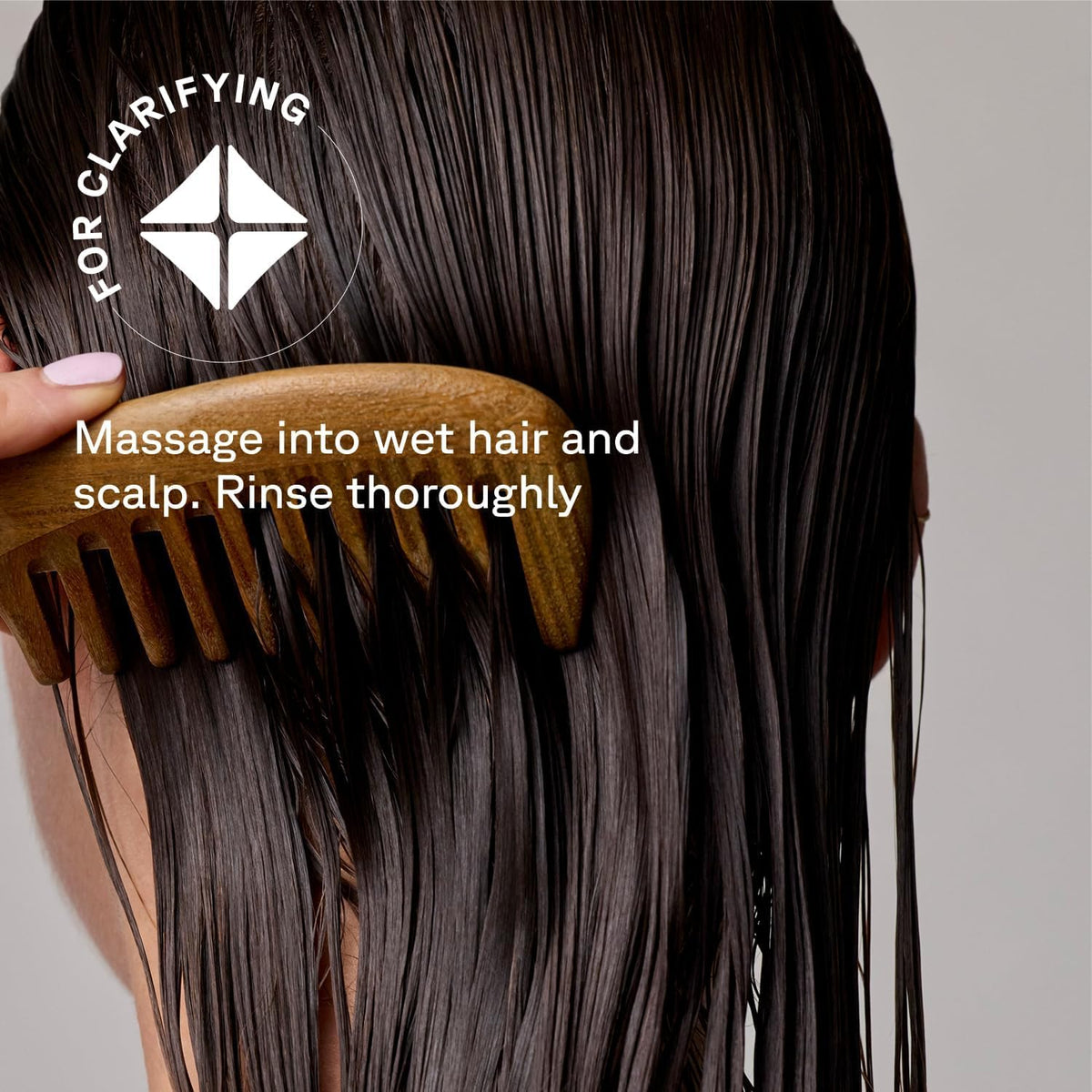 Acure conditioner applied to mid-lengths and ends for detangling