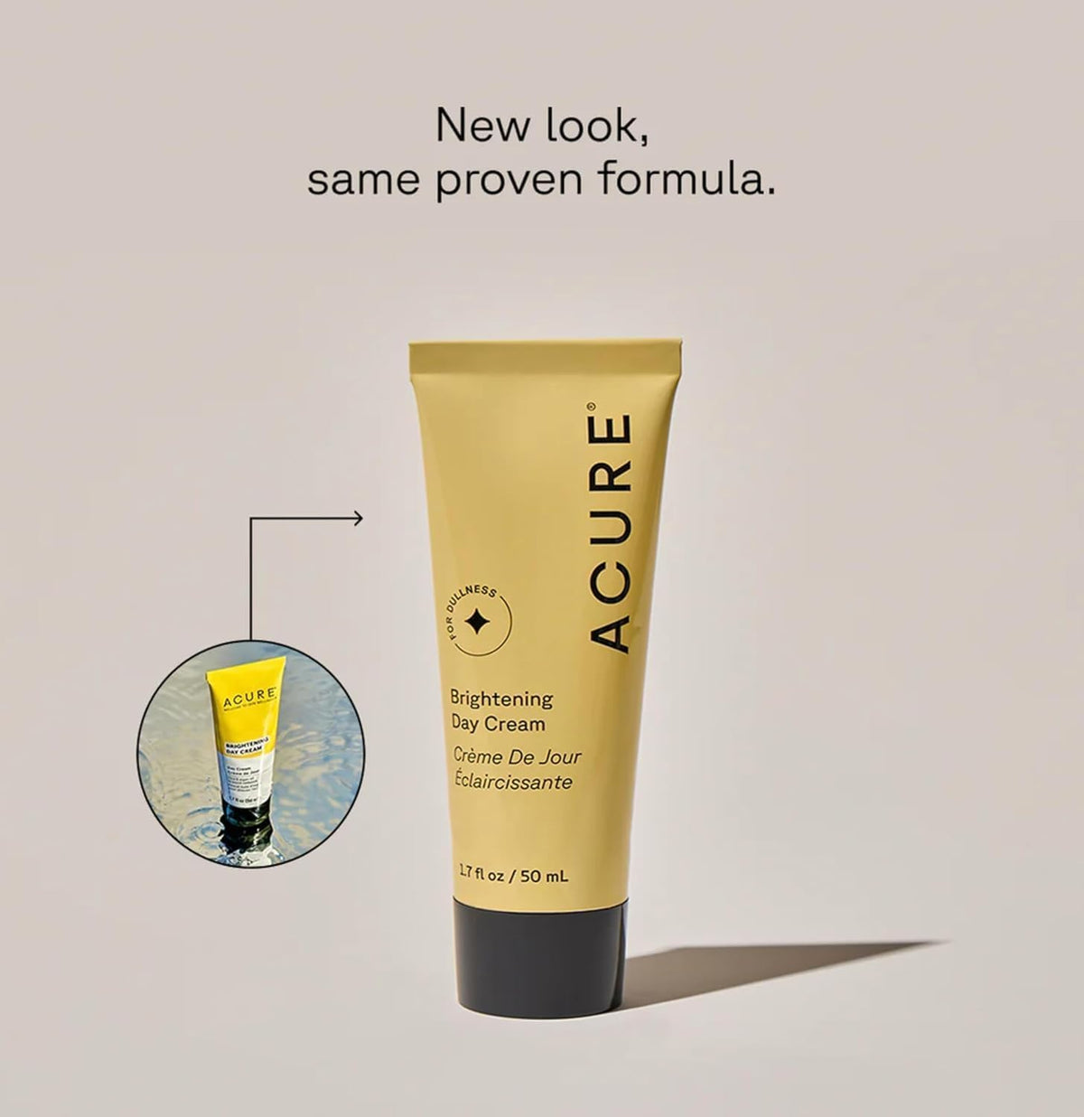 Acure day cream texture close-up highlighting lightweight hydration