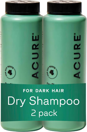 Acure mini dry shampoo front tin showing compact travel-friendly packaging and quick refresh