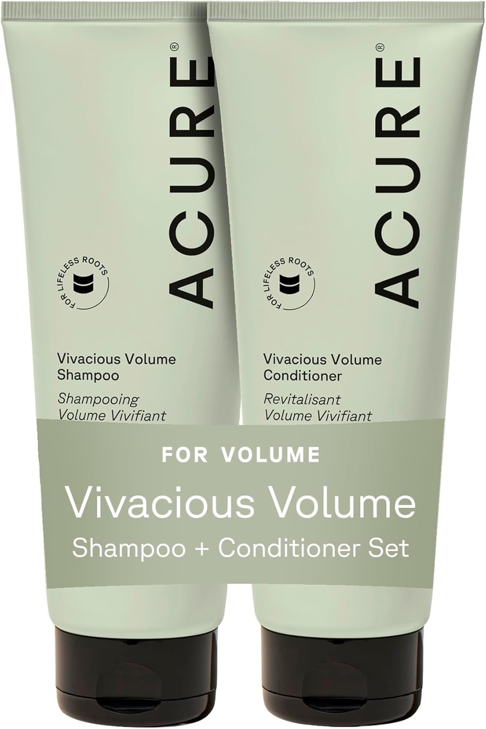 Acure front packaging showing bottles and product benefits for visible lift