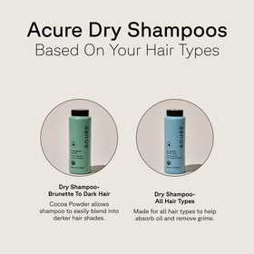 Acure before-and-after brunette hair showing revived roots and added volume benefit