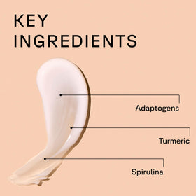 Acure hand applying cream to cheek for instant softening and comfort