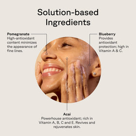 Acure botanicals pomegranate blackberry acai illustrating antioxidant blend