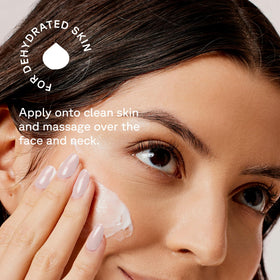 Acure jar beside sunscreen showing layering under SPF without pilling