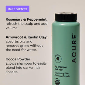 Acure travel-size tin in hand to show compact dimensions and easy portability