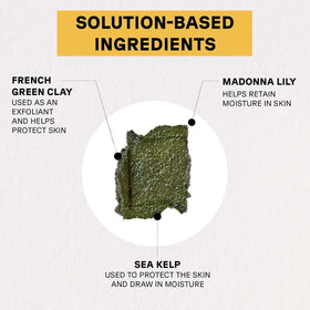 Acure scrub lather on palm illustrating gentle cleansing and exfoliation