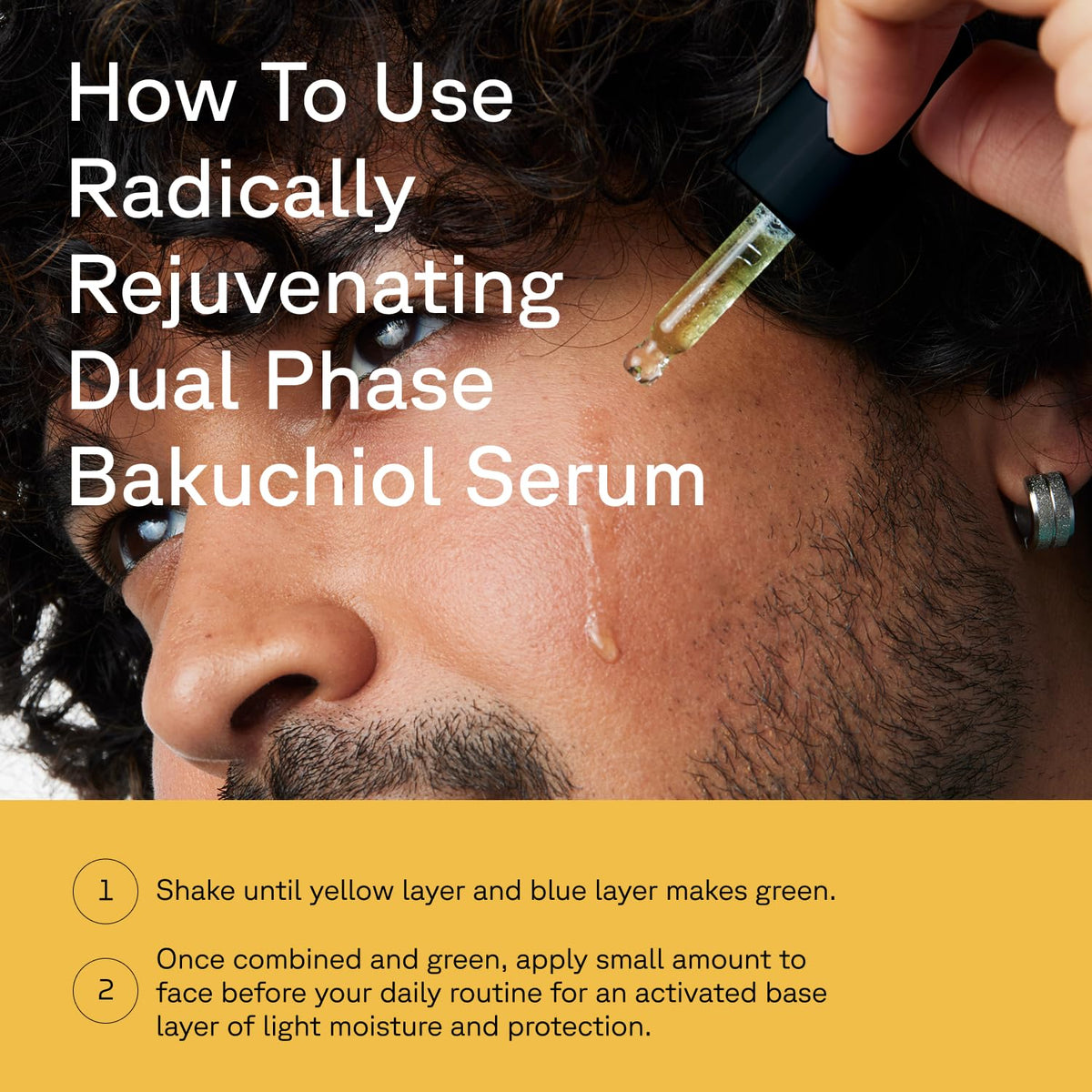 Acure serum texture on hand demonstrating lightweight finish and fast absorption benefit