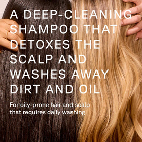 Acure shampoo lather texture demonstrating lightweight foam and gentle cleanse