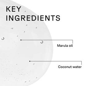 Acure coconut water pour image highlighting lightweight hydration