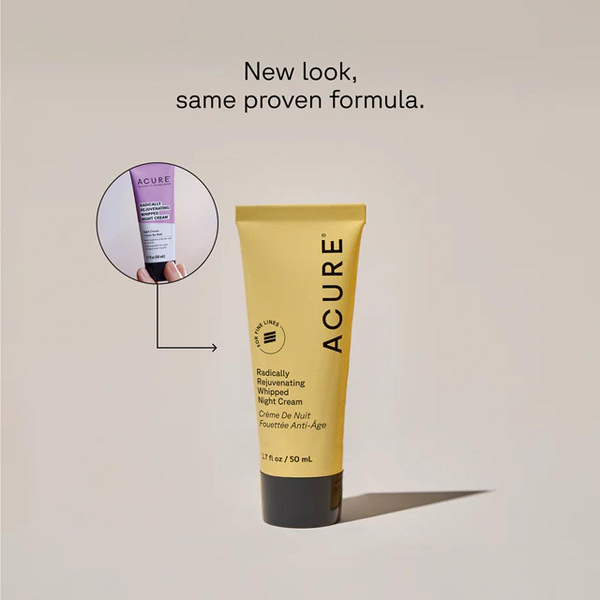 Acure whipped cream texture close-up highlighting lightweight, fast-absorbing finish