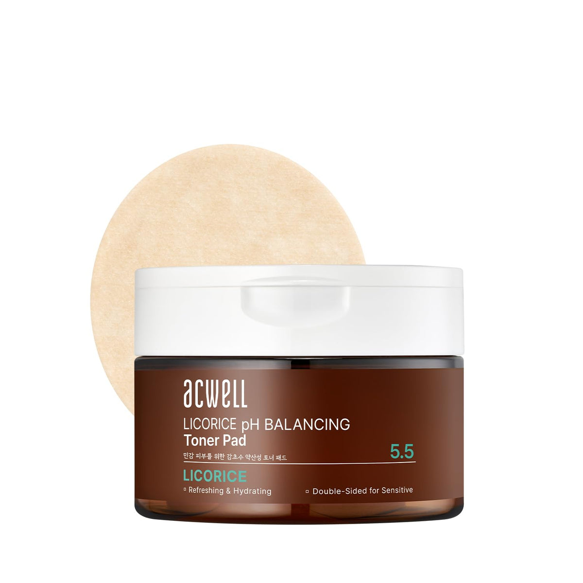 ACWELL front packaging showing toner pads and benefits