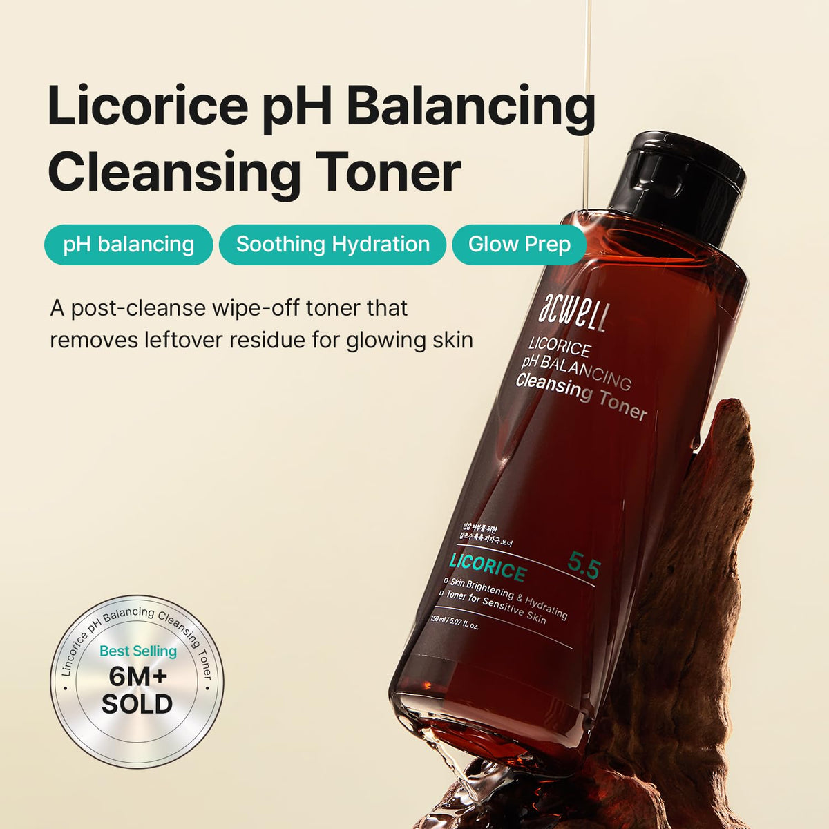 ACWELL close-up of licorice root extract highlighting natural brightening