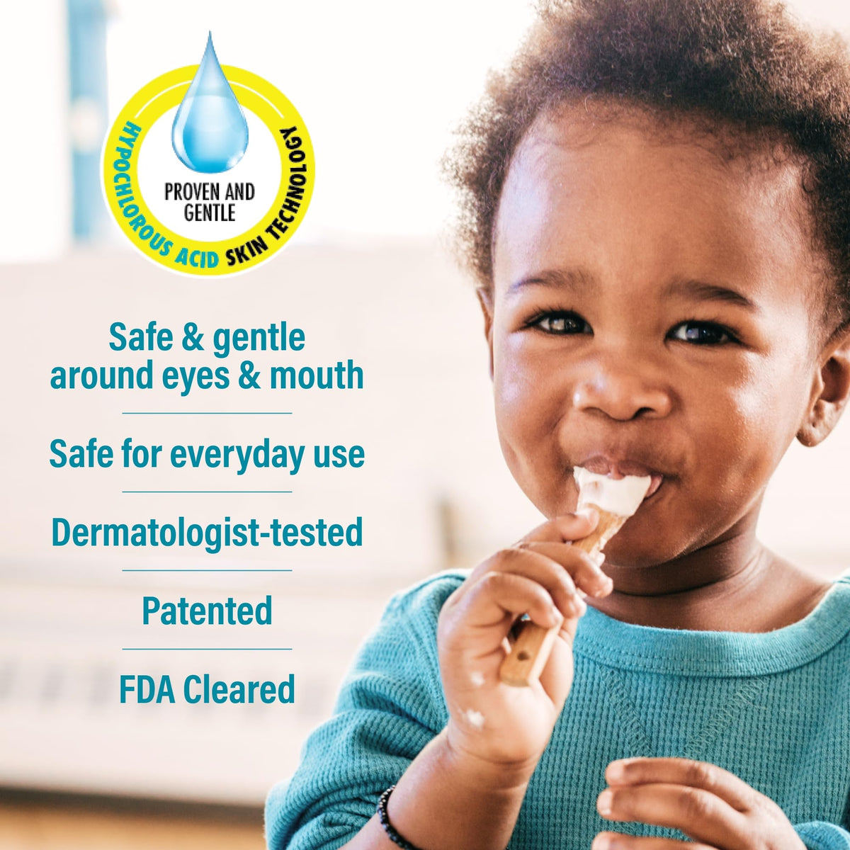 A+D product label close-up highlighting 100% natural ingredients and clean formula