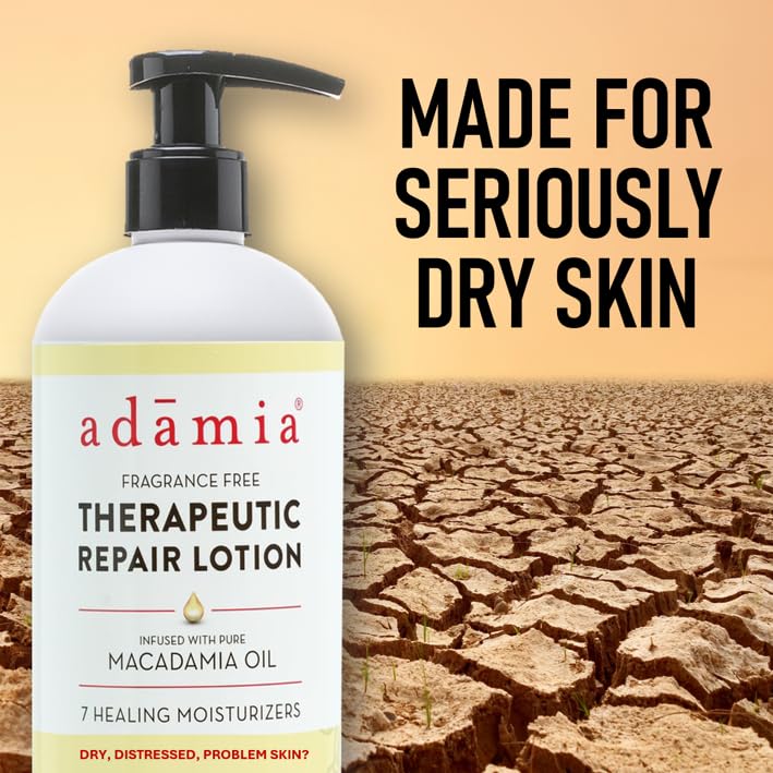 Adamia ingredients label highlighting macadamia oil and skin-supporting nutrients