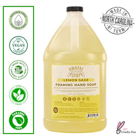 Adams Handmade Soap close-up of lemon sage foam texture demonstrating gentle lather