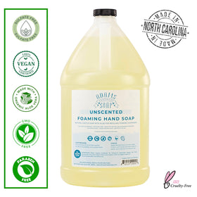 Adams Handmade Soap pouring from container close-up showing thin texture and easy flow