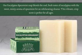 Adams Handmade Soap lather in hand demonstrating rich foam and gentle cleansing benefit