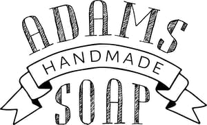 Adams Handmade Soap in a shower setting conveying invigorating scent and refreshing start
