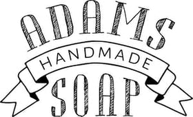 Adams Handmade Soap in a shower setting conveying invigorating scent and refreshing start