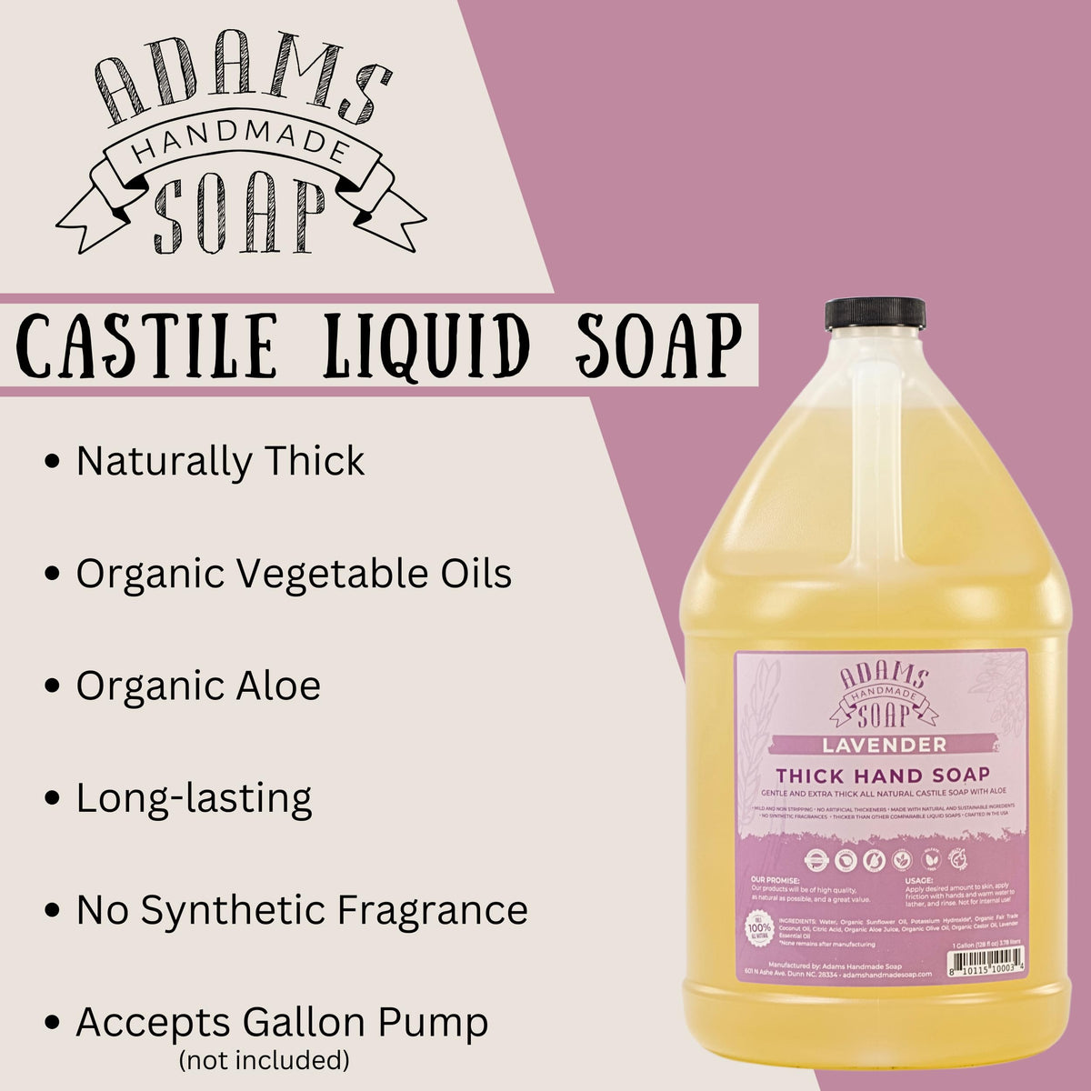 Adams Handmade Soap pouring refill into dispenser for easy, eco-friendly reuse