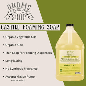 Adams Handmade Soap pouring into foaming dispenser for easy refill