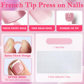 AddFavor applying adhesive tab to a press-on toenail for fast secure attachment