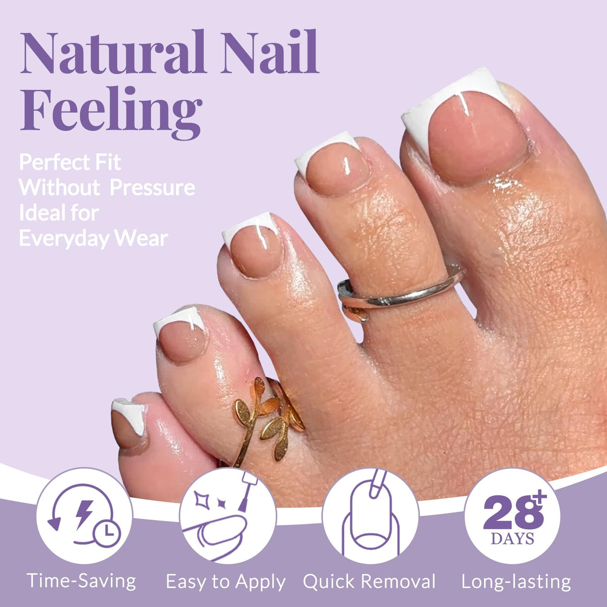 AddFavor close-up of glossy French tip texture highlighting salon shine