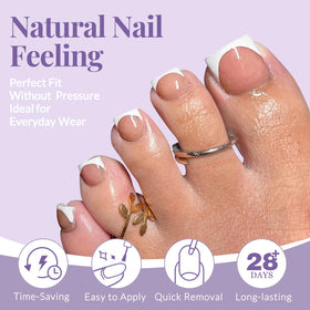 AddFavor close-up of glossy French tip texture highlighting salon shine
