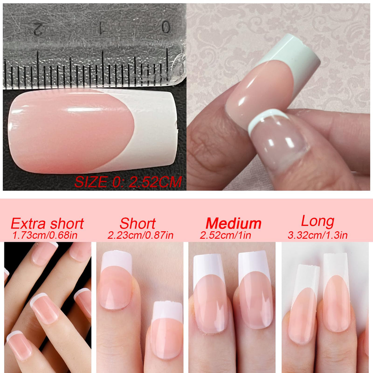 AddFavor numbered size chart illustrating fit options for all nails