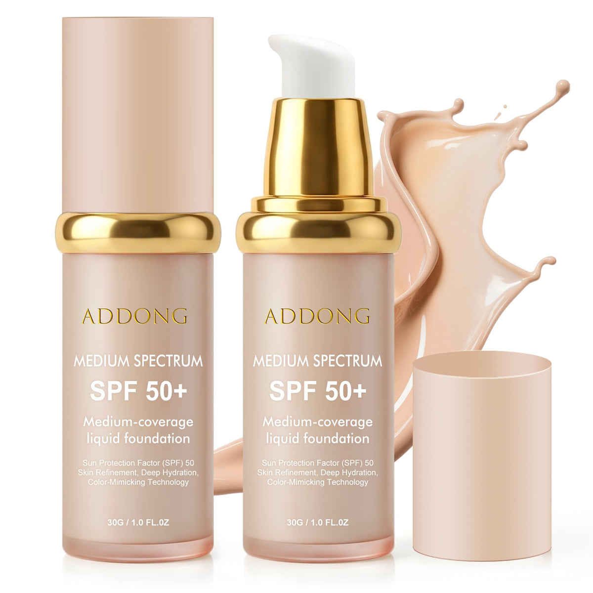 Addong front packaging 2-pack showing SPF 50 protection and benefits