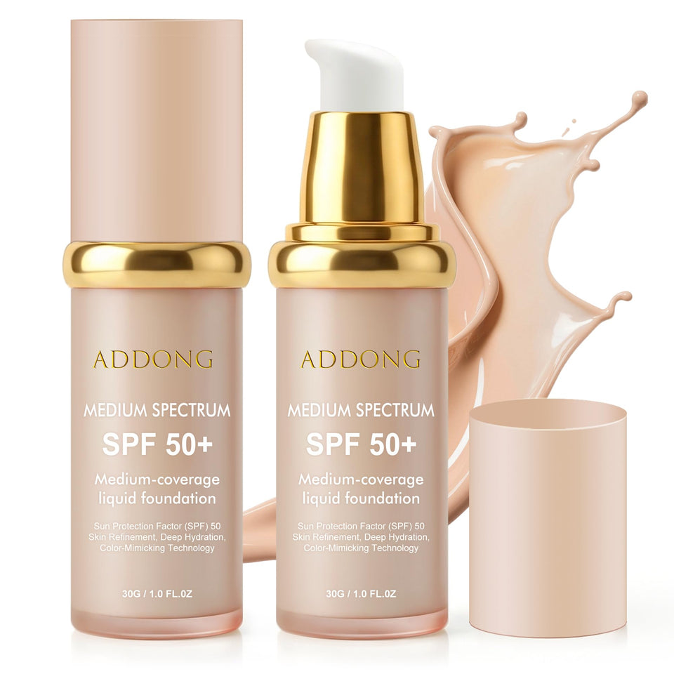 Addong front packaging 2-pack showing SPF 50 protection and benefits