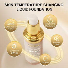 Addong texture closeup swirl highlighting hydrating finish and coverage