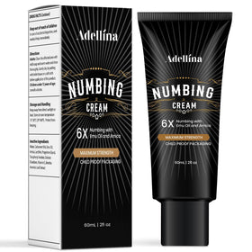 Adellina front packaging showing jar and benefit for quick soothing