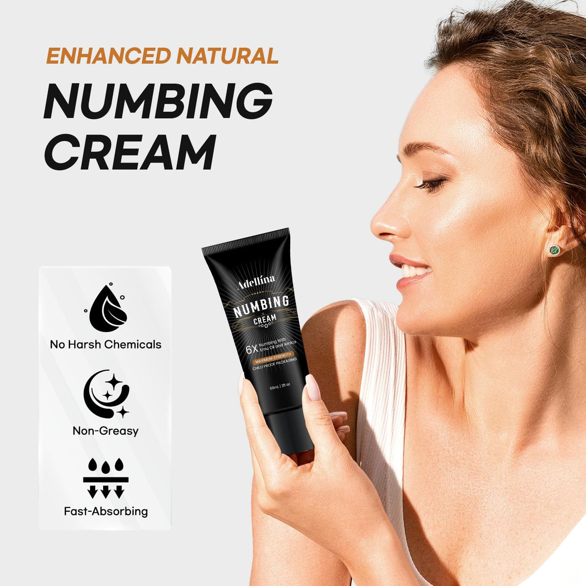 Adellina on bathroom counter in lifestyle scene showing everyday use