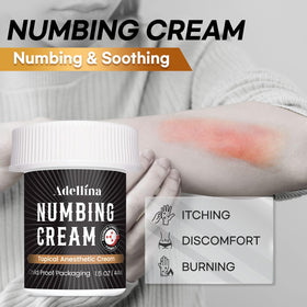 Adellina open tube cream texture demonstrating smooth fast-absorbing glide